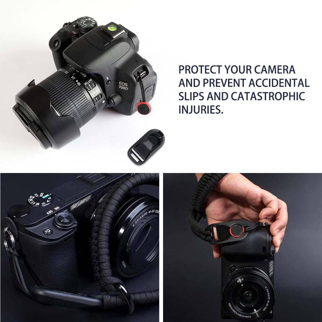 JEYORZY Pack of 6 Camera Strap Quick Release Mounting System, Camera Strap Adapter Camera Quick Release Camera Strap Buckle Adapter Quick Release Buckles Quick Release Clips for Camera Straps