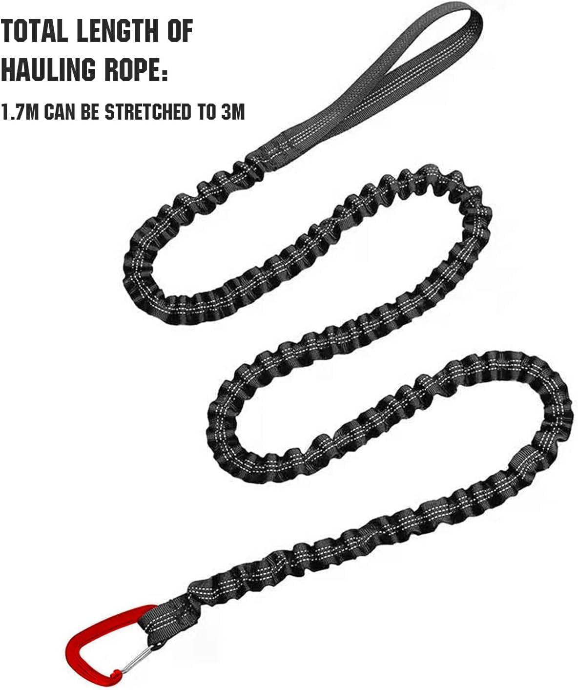 Bicycle Tow Rope Belt Strap, 1Pc MTB Stretch Bungee Tow Rope, Bicycle Children Bungee Tow Strap with Storage Bag image number 1