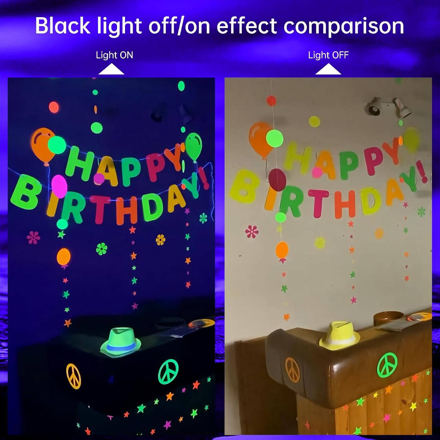 UV Black Light 100W, 395-400Nm Uv Flood Light Outdoor IP66 Waterproof Led Black Light with AU Plug Ultraviolet Floodlight for Stage Party Disco Club Aquarium Fishing Halloween Christmas image number 4