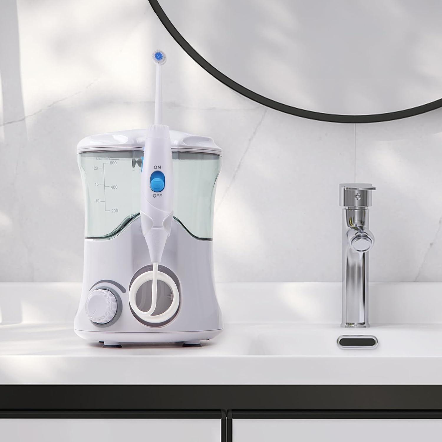 Oralphi Replacement Hose and Handle Parts Compatible with Waterpik Water Flosser WP-100 WP-300 WP-660 WP-900 Series Oral Irrigator, Plastic Handle, Oral Hygiene Accessories (Slide Switch)