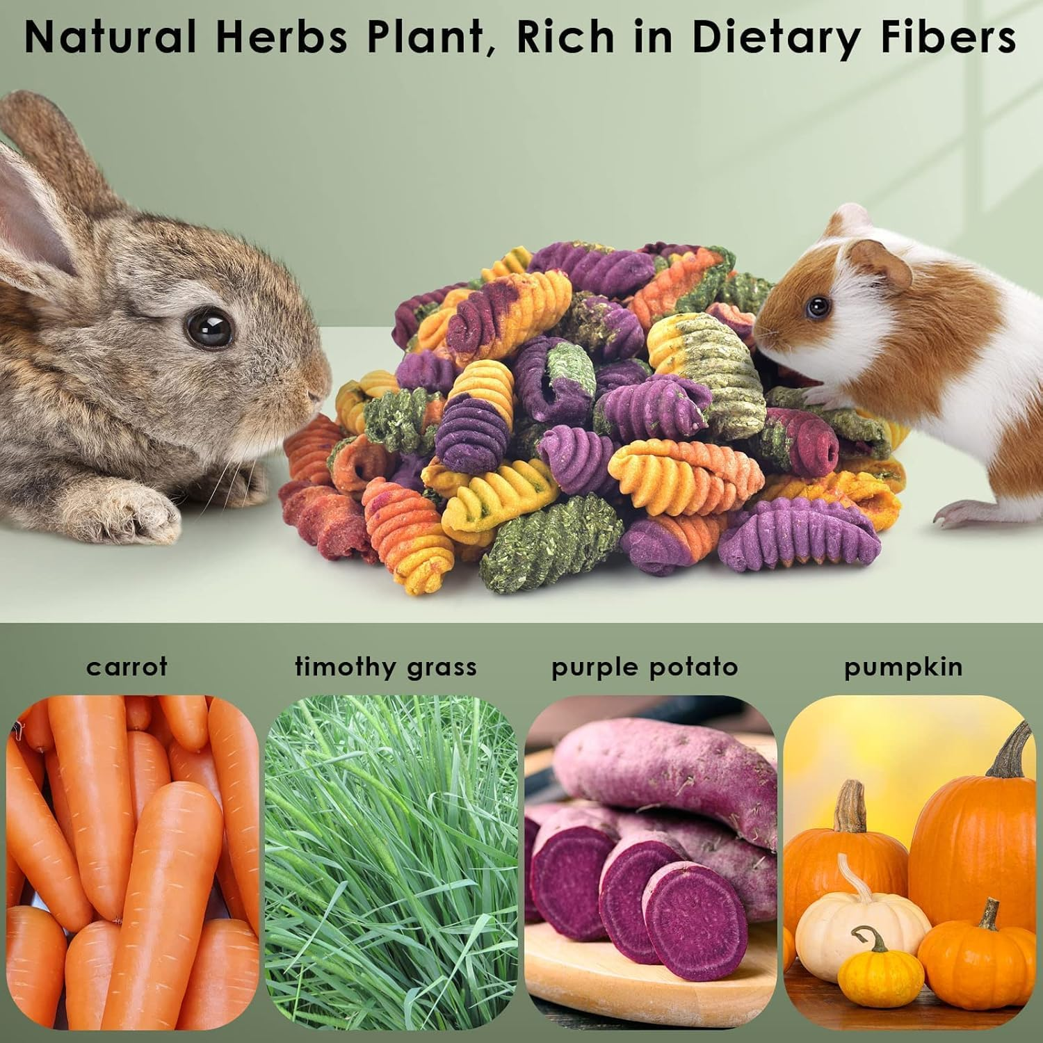 JCBCKJ Rabbit Chew Toys, Timothy Grass Sticks, Rabbit Toys-Grinding Sticks, Suitable for Rabbits, Hamsters, Chinchillas, and Other Rodent Pets of Ideal Snacks (30-1)