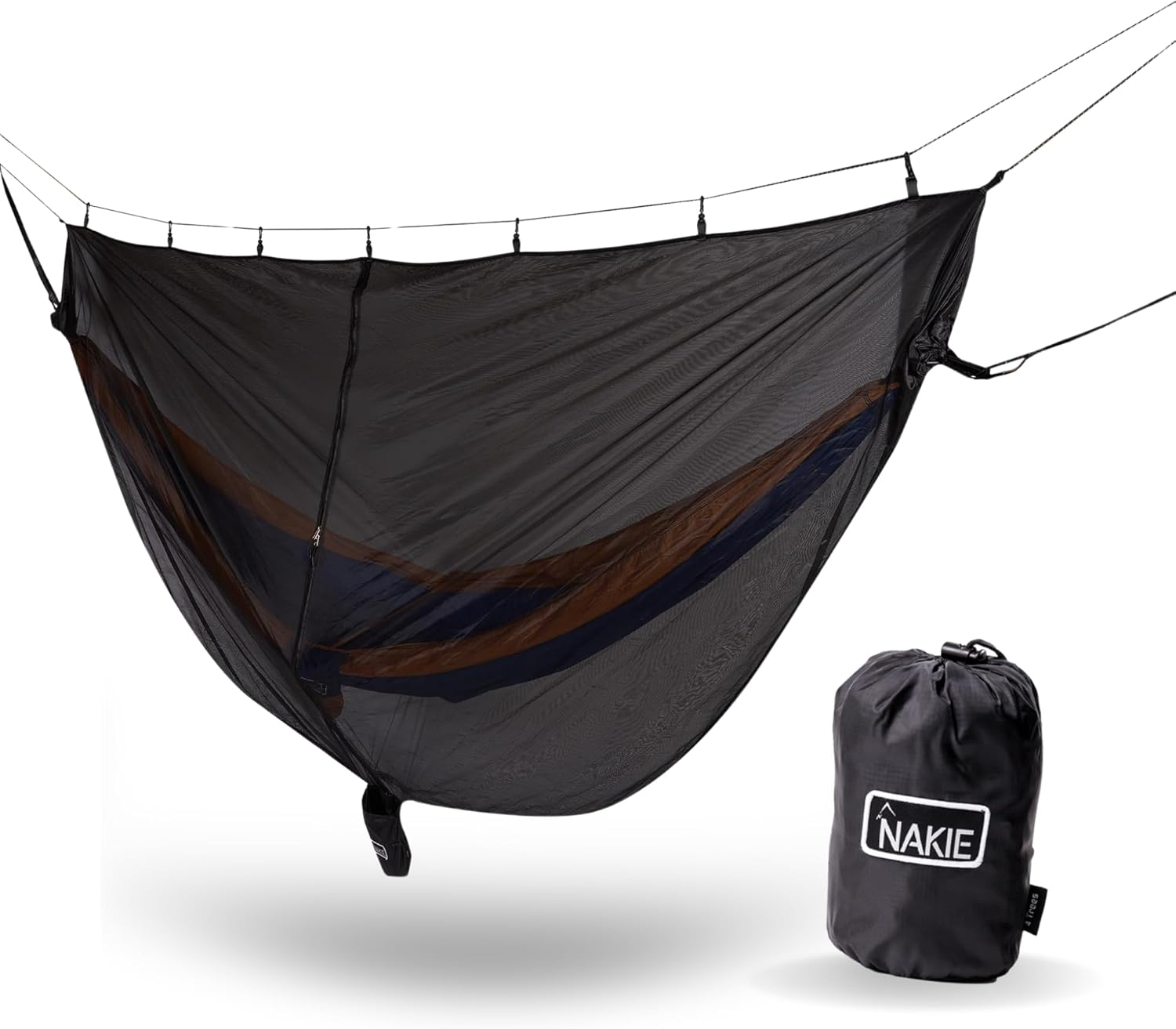 Nakie Bug Net - Eco Conscious. Compact, Light Weight Portable, Camping, Travel and Hiking, Mosquito Net, Hammock Bug Net