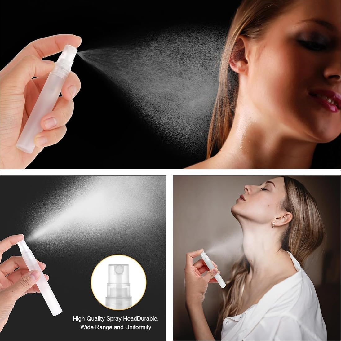 SIRLOMU 6 Pieces Plastic Perfume Refill Bottle, Portable Mini Perfume Spray Bottle, Empty Perfume Sample Bottle for Outdoor Travel (8Ml) image number 1