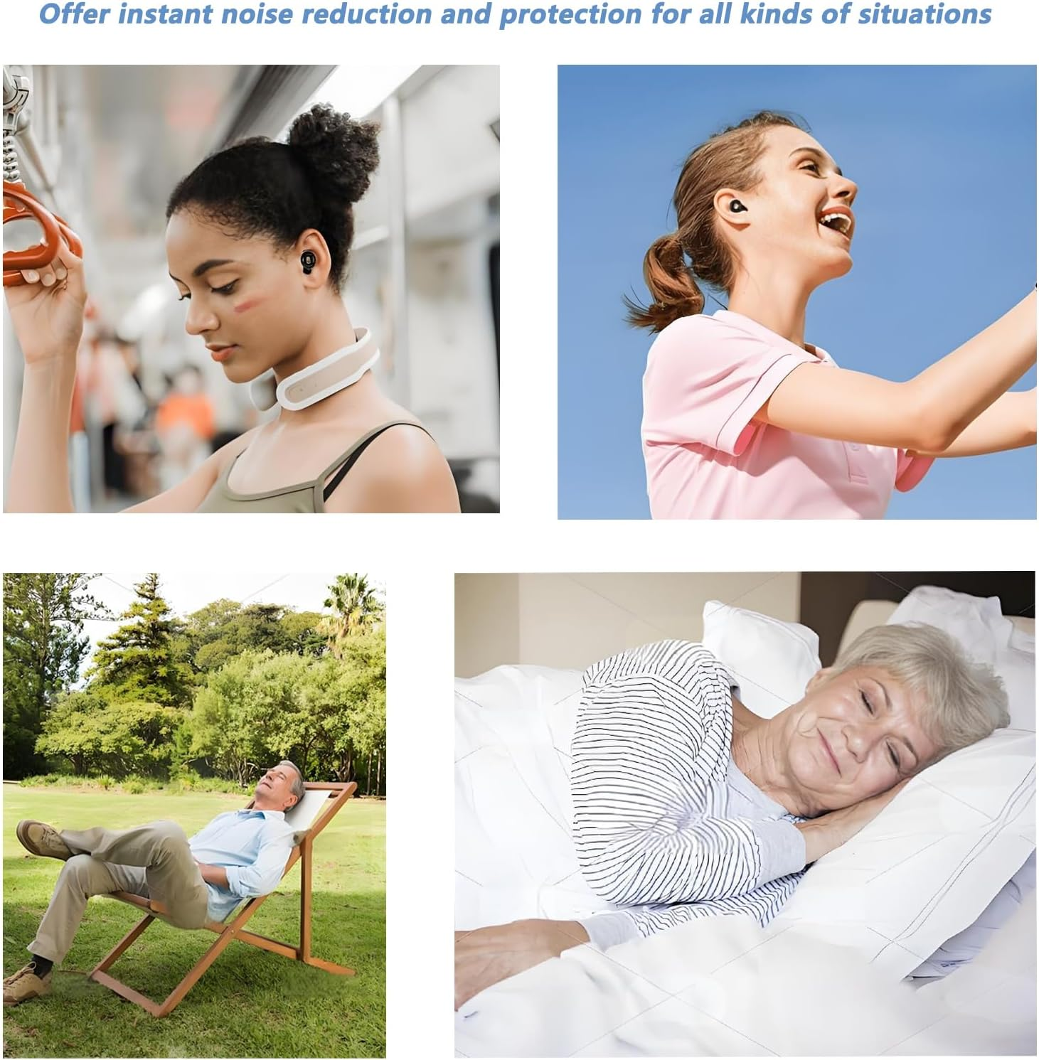 Ear Plugs, Ultra-Comfy Reusable Noise Cancellation Loop Ear Plugs for Sleeping, Deep Focus, Noise Sensitivity | Customizable Fit | 24Db (SNR) Noise Cancelling Earbuds for Sleeping,Earplus image number 4