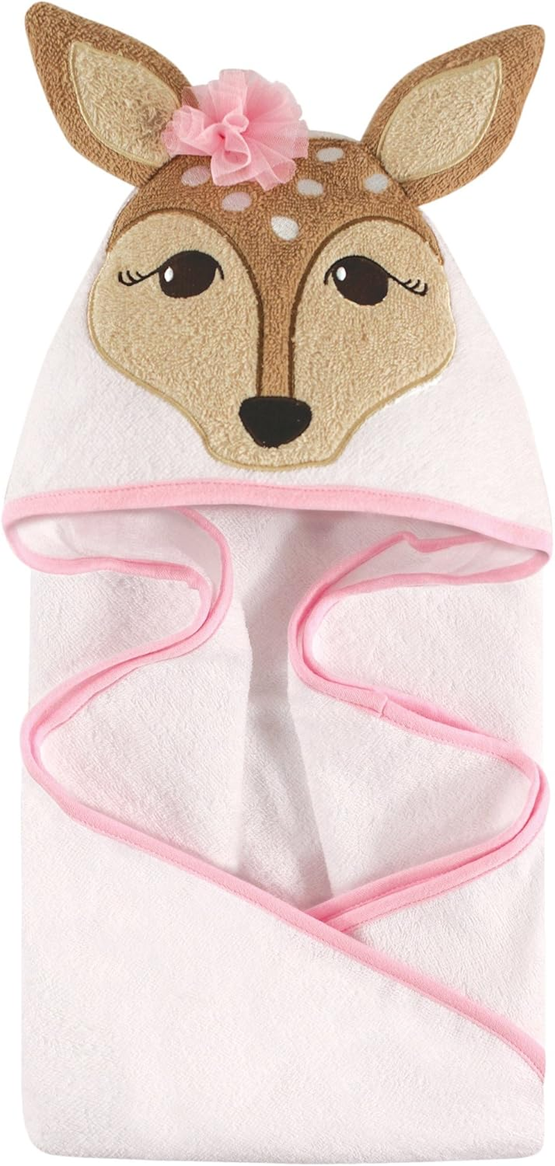 Hudson Baby Unisex Baby Cotton Animal Face Hooded Towel, Boho Fox, One Size image number 6