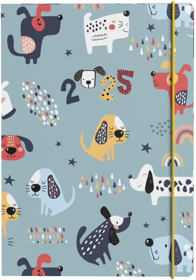 Collins Maru 2025 Planner - A5 Week to View Cut Flush Diary - Cats - (MR153.CT-25) - Weekly Planner with Cute Animal Design