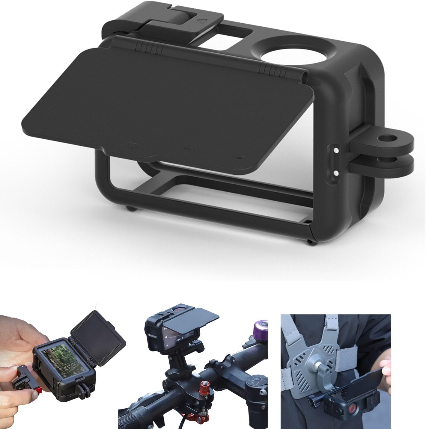 CERFFOOL Protective Cage for DJI OSMO Action 5Pro/4/3 Quick Release with Sun Protection for Action Cameras Accessories image number 4