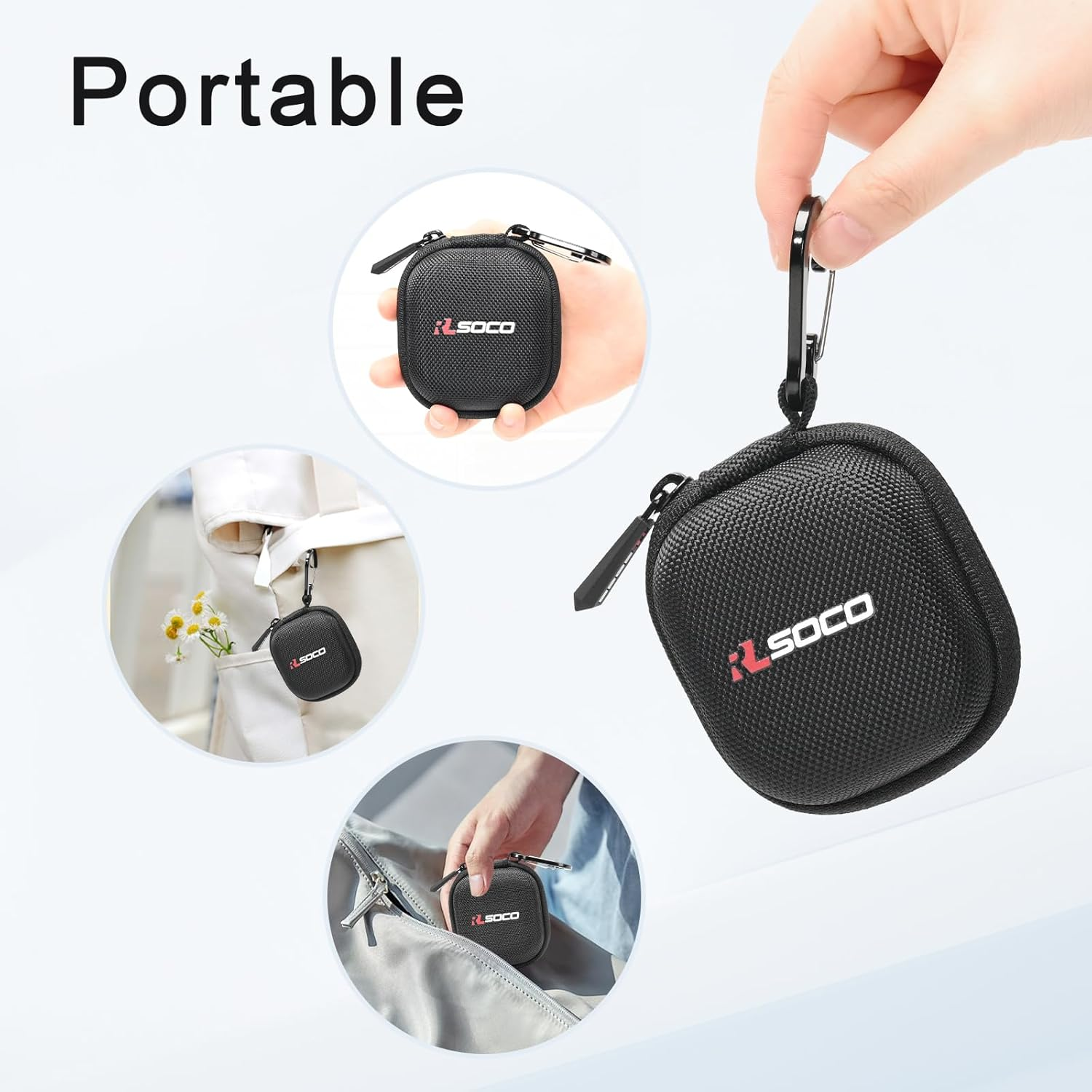 RLSOCO Case for Bose Quietcomfort Ultra 2/Ultra/Earbuds II Wireless Noise Cancelling In-Ear Earbuds, Protective Case Cover, Dust- and Water-Resistant - Black (Case Only) - Black image number 3