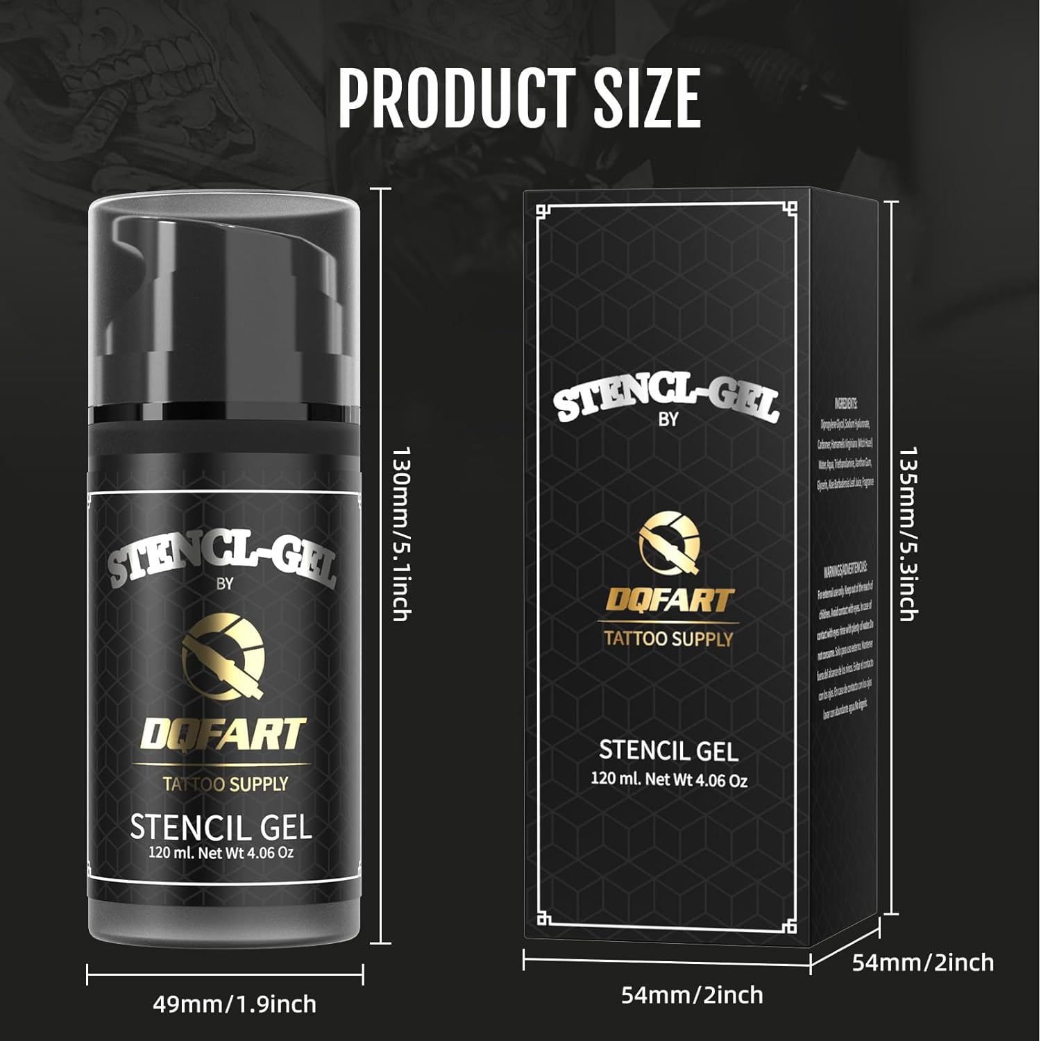 Professional Tattoo Stencil Transfer Gel, Black, 120Ml/4.06Oz, 250Ml/8.4Oz Bottles, Premium Application Solution (120Ml/4Oz) - 120Ml/4Oz image number 5