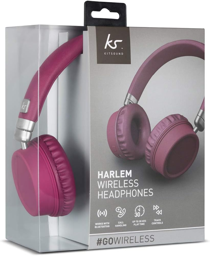 Kitsound Kit Sound Harlem Overhead Headphones with a Microphone - Purple KSHARPU image number 2