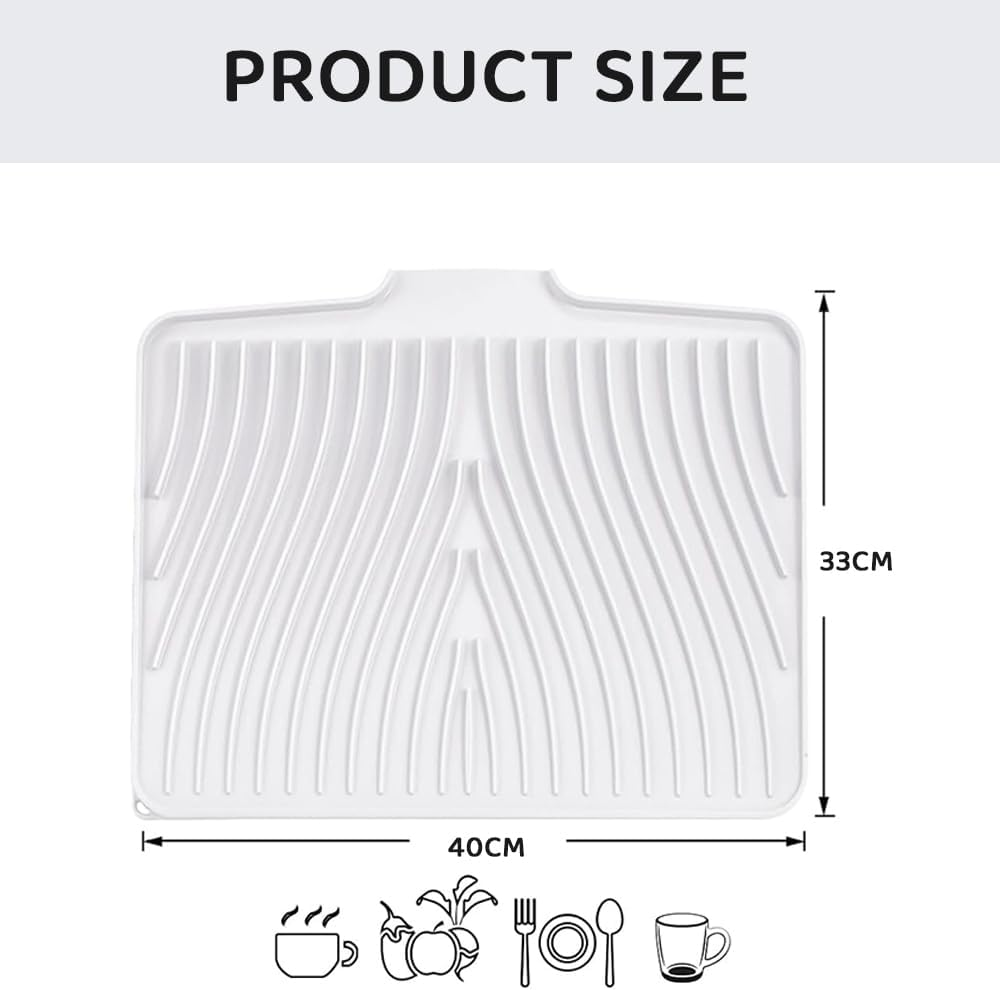 Silicone Kitchen Counter Mat Set &ndash; Non-Slip Dish Drying Mat, Faucet Splash Guard, Sink Protector & Heat-Resistant Bar Spill Mat for Home, Coffee Bar, or Bathroom image number 4