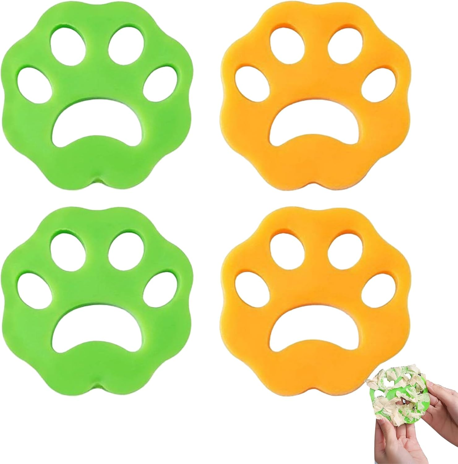 Pack of 4 Pet Hair Remover, Washing Machine, Cat Hair Remover, Washing Machine Hair Catcher, Pet Hair Removal, for Removing Fur in Washing Machine image number 3