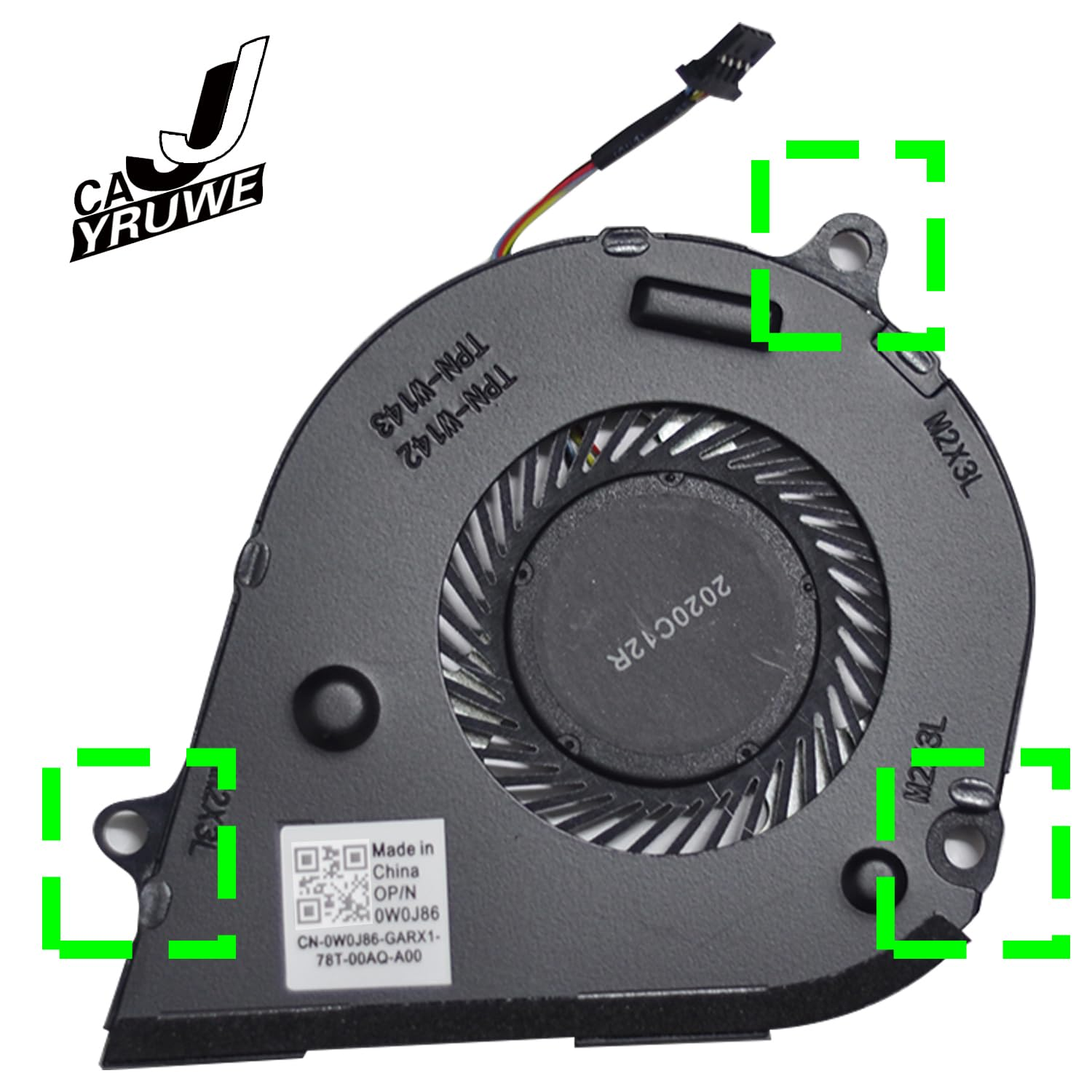 CAJJYRURWE P/N L53541-001,TPN-W142 ， TPN-W143，CPU Cooling Fan Compatible with HP Envy X360 15-DR 15-DS 15M-DR 15M-DS Series Laptop Replacement image number 1