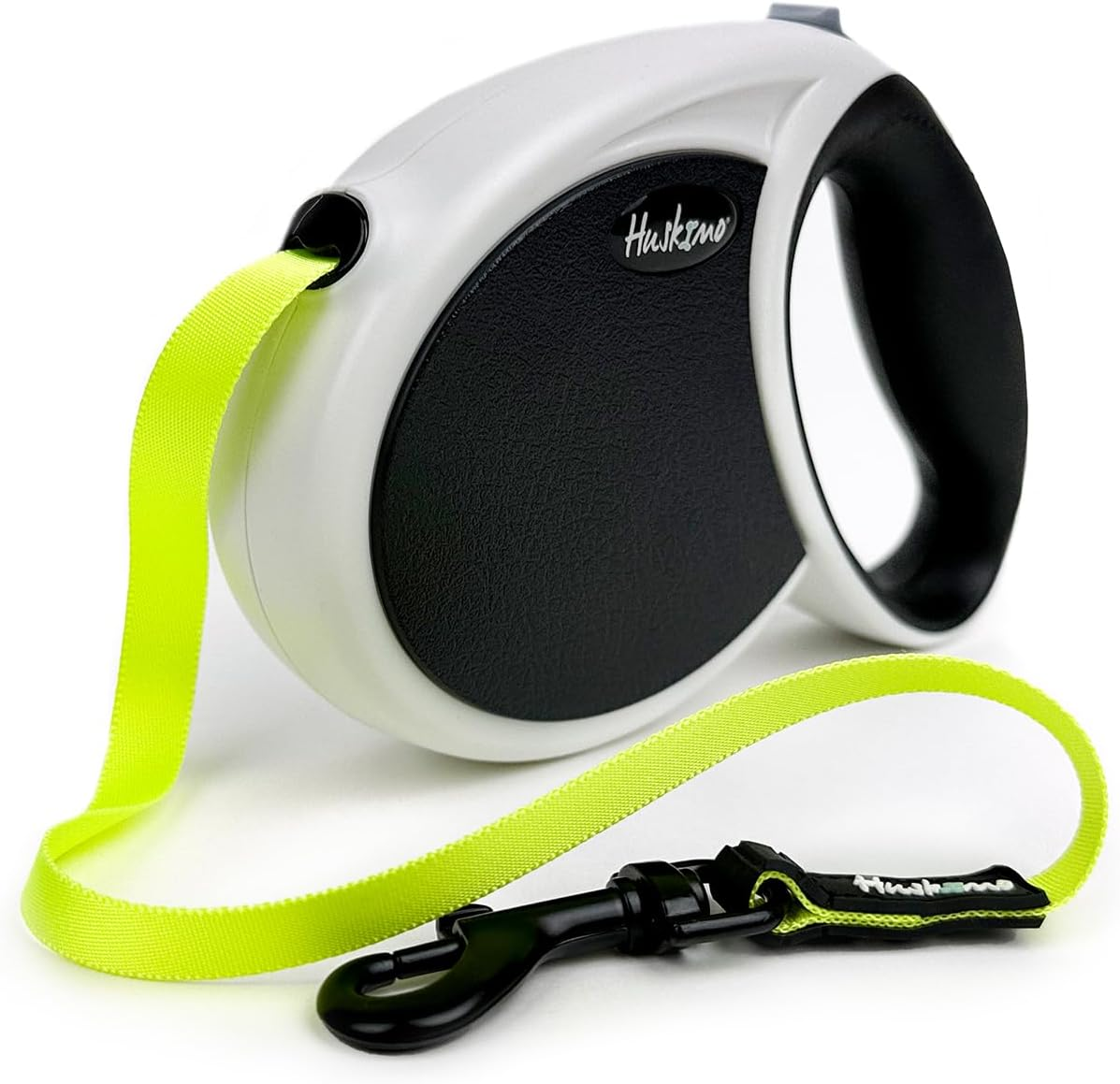 Huskimo Dog Lead Retractable Small &ndash; Hi-Vis Tape, One-Touch Lock, Ergonomic Grip, 3M, up to 10Kg image number 1