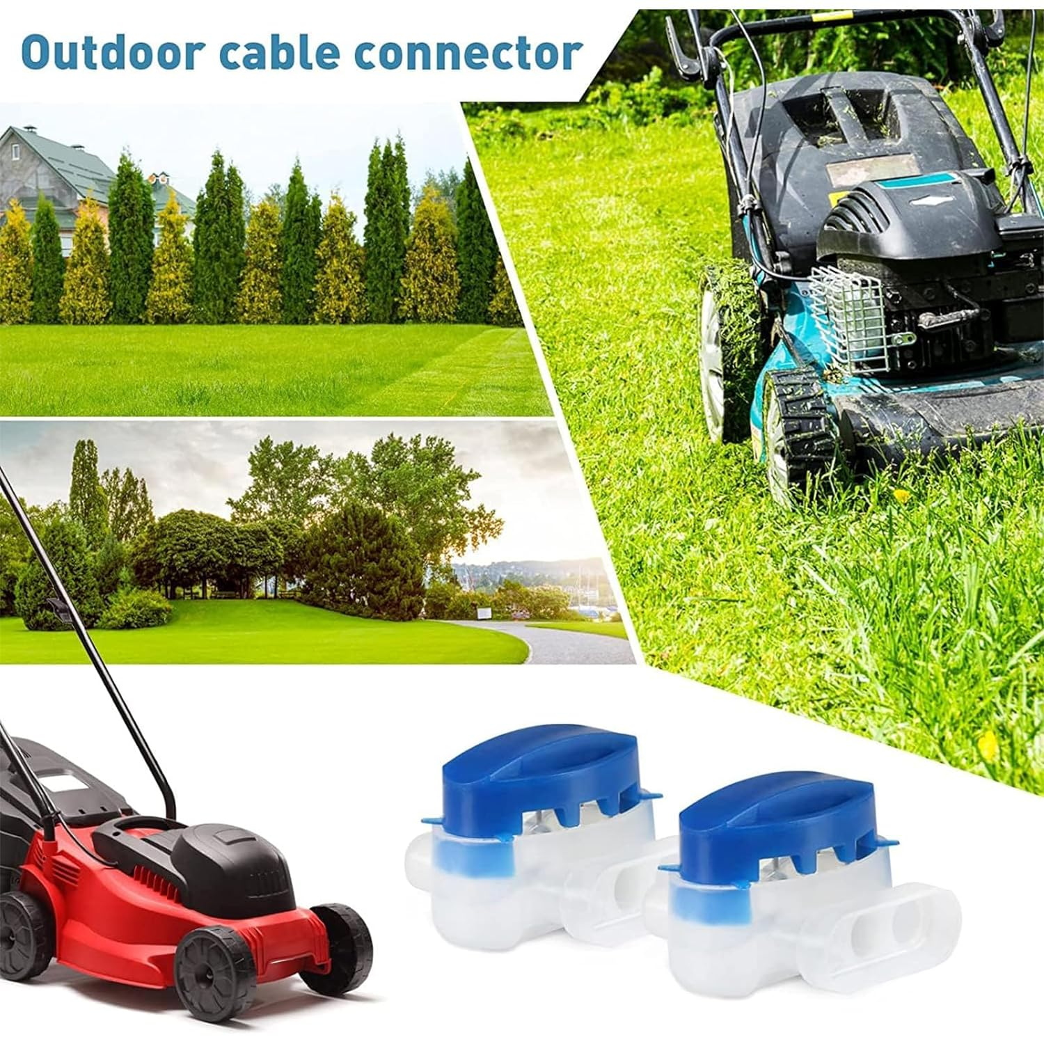 Cable Connector, Electrical Wire Connectors for Lawn Mowers, Irrigation Applications (30Pcs)