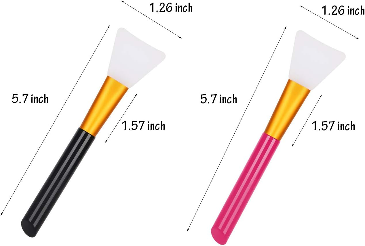 Silicone Face Mask Brush, Mask Beauty Tool, Soft Silicone Facial Mud Mask Applicator Brush 12 Pcs