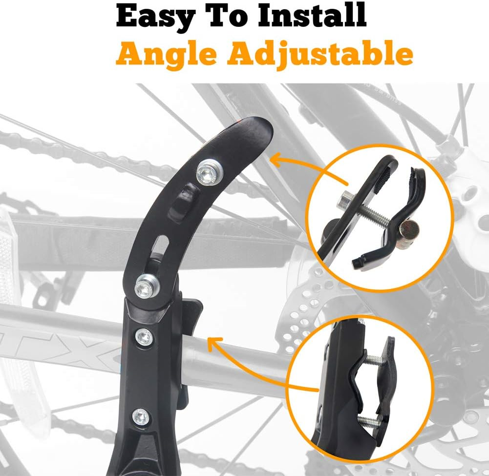 Adjustable Rear Mount Aluminum Alloy Bicycle Kickstand for 24" 26" 700C 27.5" 28" Mountain/City Bike image number 6