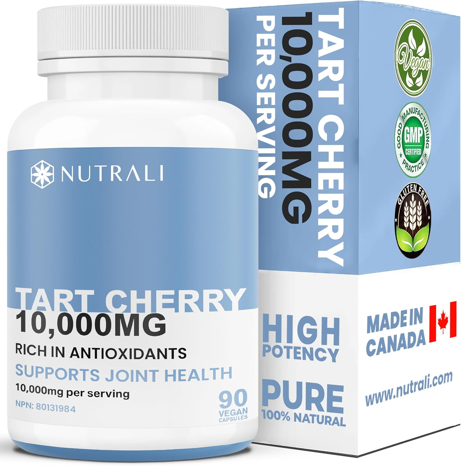 New 10X EXTRACT TART CHERRY Capsules 10,000Mg per Serving, Powerful Antioxidant, Tart Cherry Supplement for Gout Relief, Ideal for Women and Men, Non-Gmo, Vegan, Gluten Free. 90 Capsules. image number 5