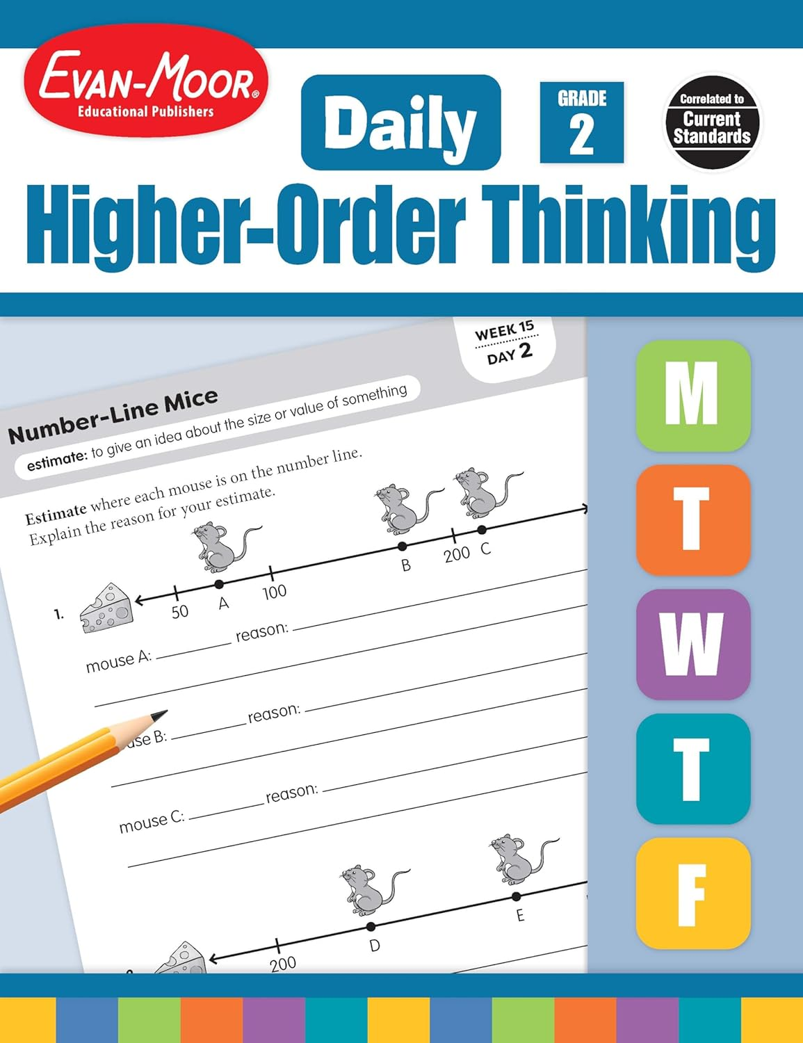 Evan-Moor Evan-Moor Daily Higher-Order Thinking Grade 2 Teacher Edition Supplemental Teaching Resource Book, Brainteasers Activities - Homeschooling & Classroom Resource Workbook