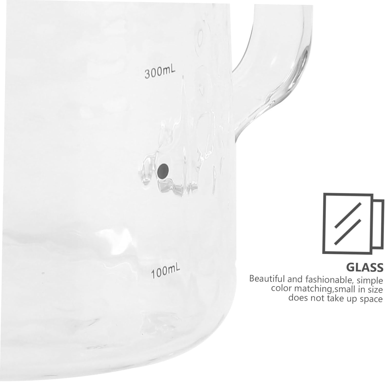 BATHVEVE Glass Milk Frothing Pitcher with Graduated Scales Thickened High Borosilicate Espresso Pourer for Coffee Milk Tea and Baking Supplies Transparent Container for Household And image number 1