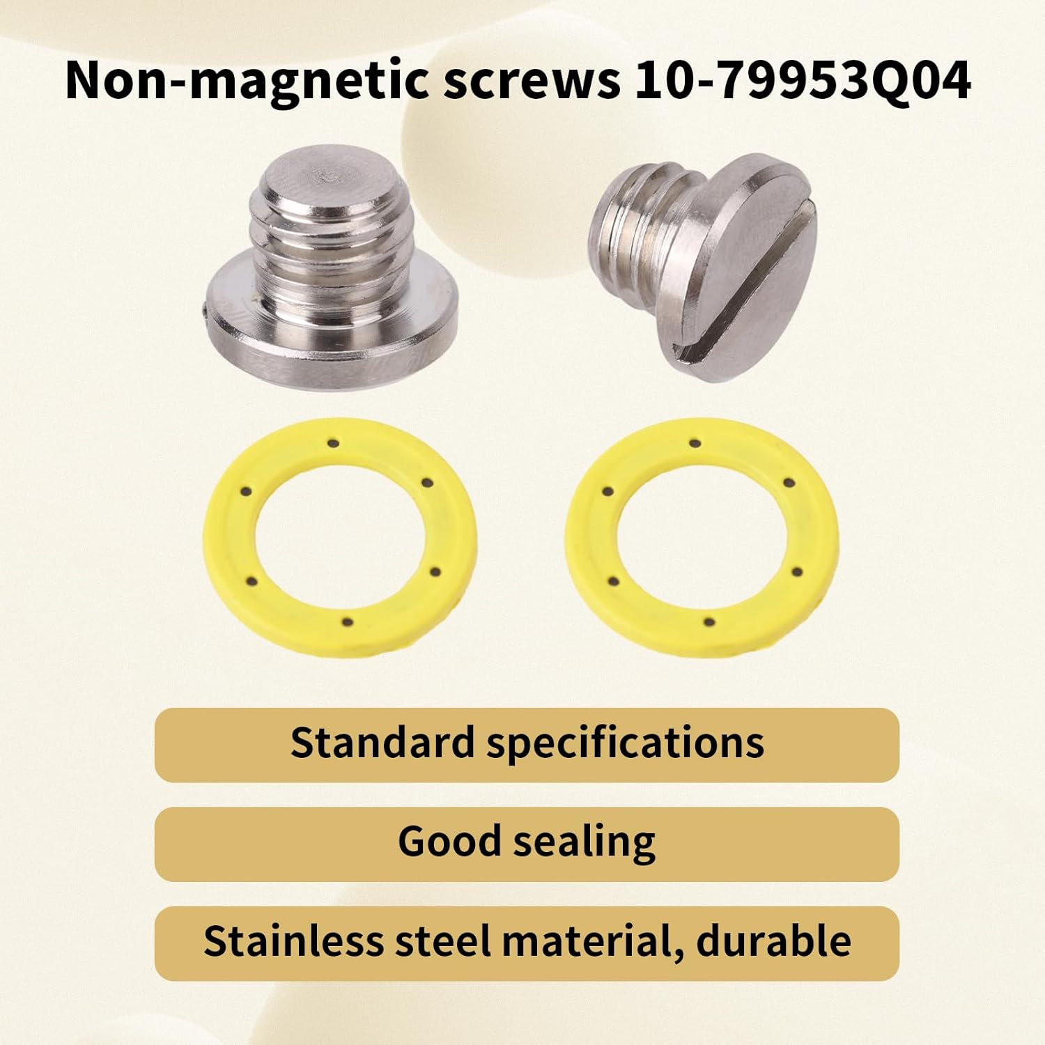 2 Sets Lower Unit Drain Plug for Mercury Mercruiser Outboard Engine Gear Case, 3/8-16 Thread 8M0058389 Magnetic Screw & 10-79953Q04 Non-Magnetic Screw with 2Pcs Seal Gasket