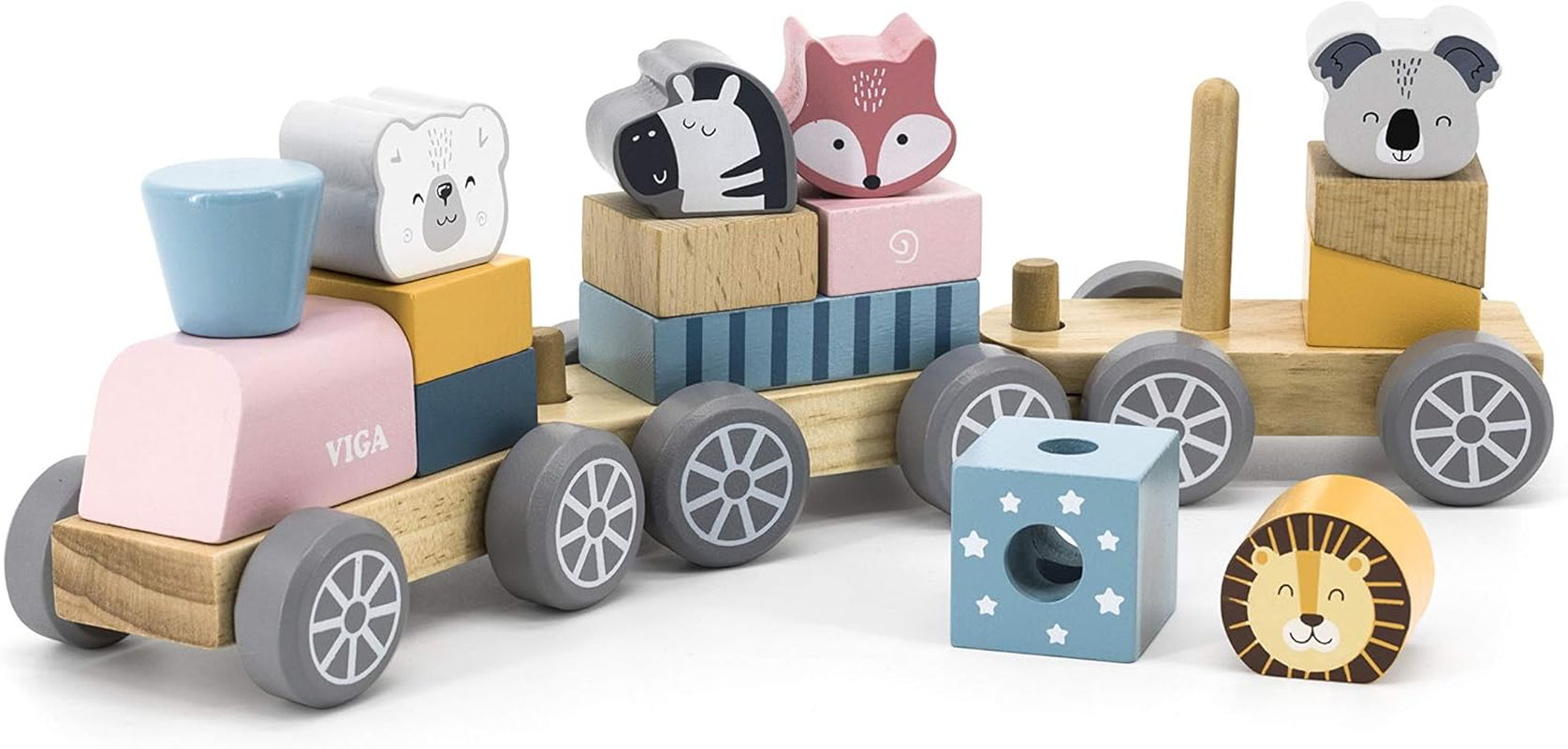 Viga Polarb Wooden Stacking Train image number 1