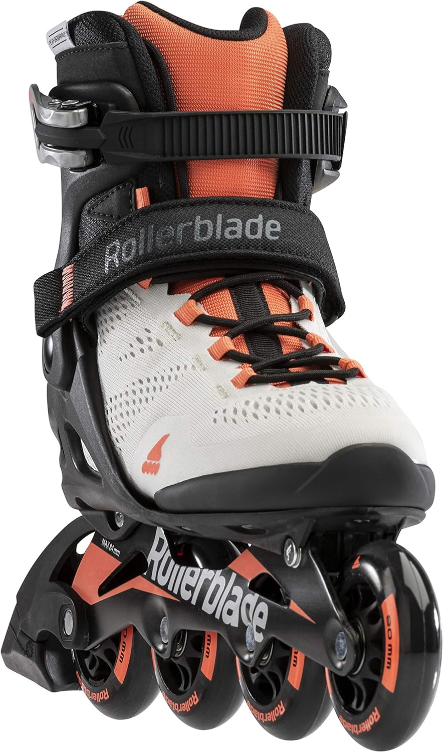 Rollerblade Macroblade 80 Women'S Adult Fitness Inline Skate, Grey and Coral, Performance Inline Skates image number 1