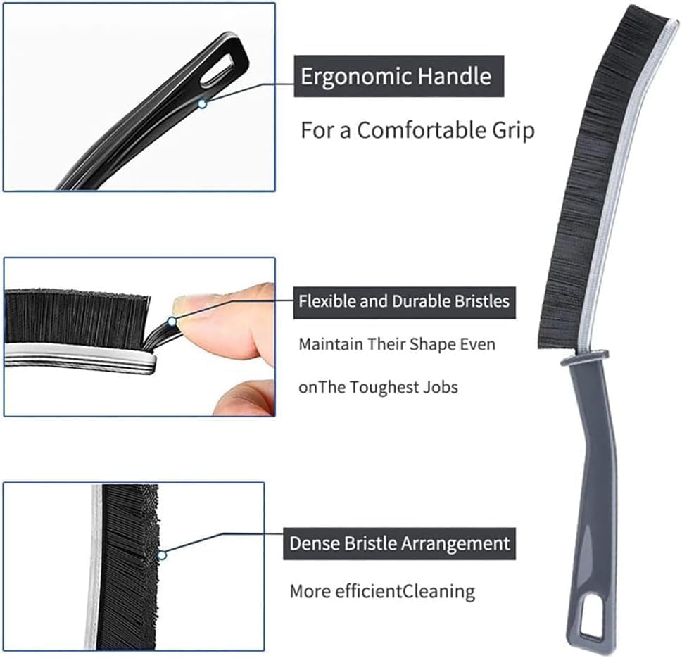 4 Pcs Multifunctional Gap Cleaning Brush Dead Corners Multifunctional Brushes Bathroom Crevice Gaps Cleaning Brush Clean the Dead Corners of Bathroom Kitchen Tiles for Bathroom Kitchen Tiles Wind image number 3