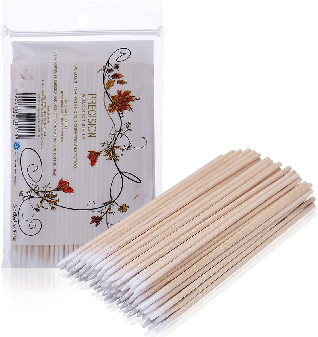 500 Count 4 Inch Pointed Cotton Swabs Precision Microblading Cotton Tipped Applicator Tattoo Permanent Supplies image number 6