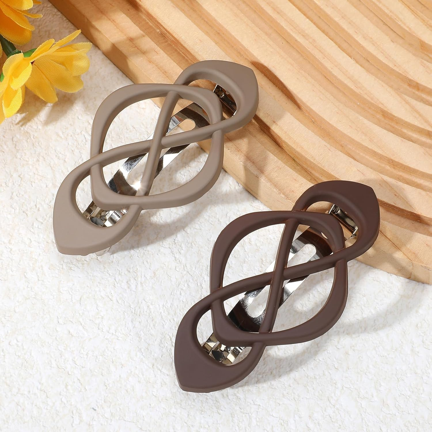 Ymapinc Pack of 2 Hollow Hair Clips, French Hair Clips, Women'S Elegant Non-Slip Hair Clip for Girls for Thick Hair and Thin Hair image number 6