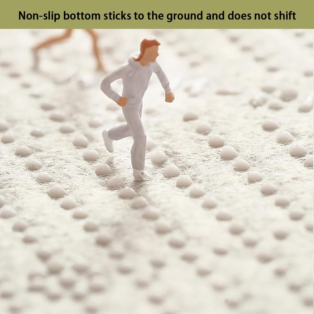 Round Kids Play Rug &ndash; Cute Animals Playmat with Zoo Theme, Super Soft Plush Non-Slip Area Rug, Washable Crawling Floor Mat for Kids Room, Bedroom, Playroom, Nursery (Green) image number 5