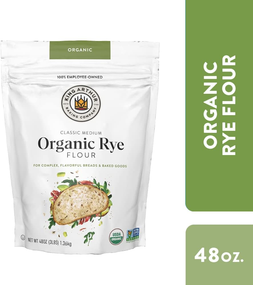 King Arthur Flour Organic Medium Rye Flour for Complex Flavorful Breads & Baked Goods, 100% Organic Non-Gmo Project Verified, 3 Pounds (Pack of 1) image number 5