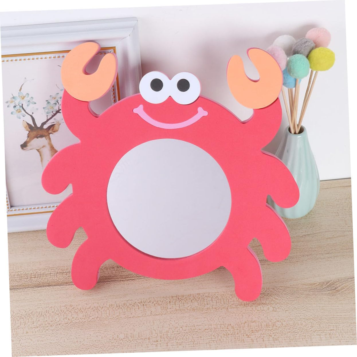 Totority 3 Pcs Eva Cartoon Mirror Bath Toy Summer Toys for Mirror Bathtub Bathing Time Toy Fun Bath Toys Mirror Bath Toy Cartoon Mirror Toys Take a Bath Child image number 1