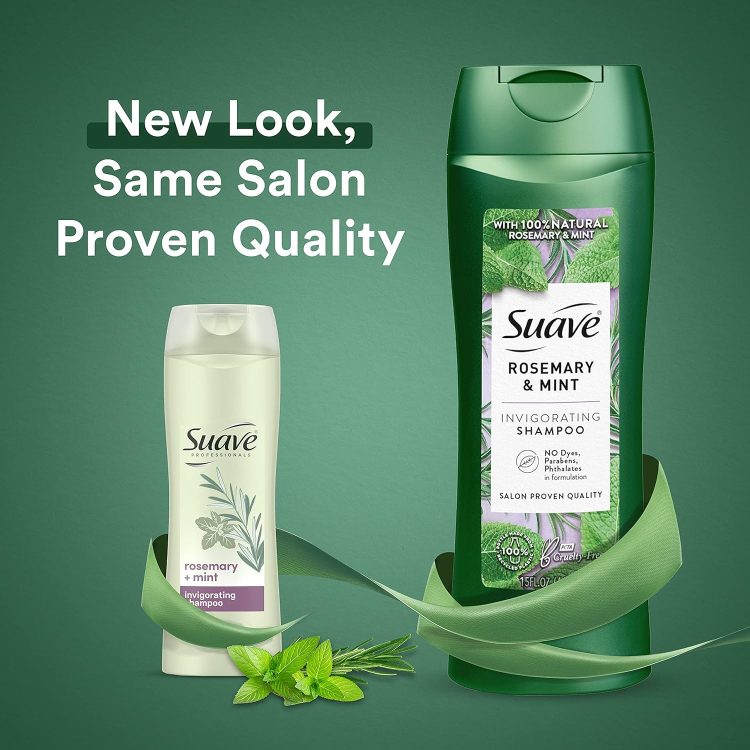 Suave Shampoo to Revitalize Hair Rosemary and Mint Invigorating for Dry Hair,12.6 Fl Oz (Pack of 6) image number 2