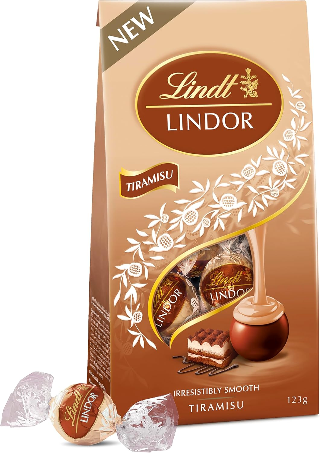LINDOR Milk Tiramisu Bag 123G image number 4