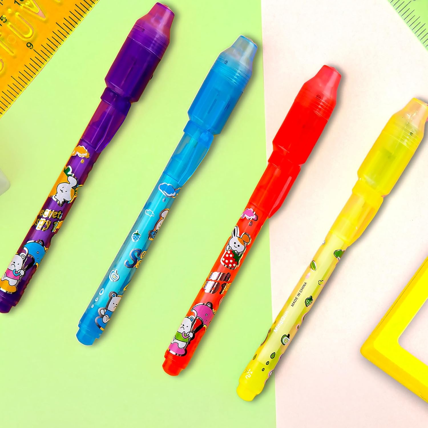 JOLLYFUN 12 Pack Invisible Ink Pen Set with Package for Kids, Secret Message Spy Pen with UV Light, Party Favors, Birthday Gifts for Boys Girls, Magic Markers Fun Activity Toy image number 6