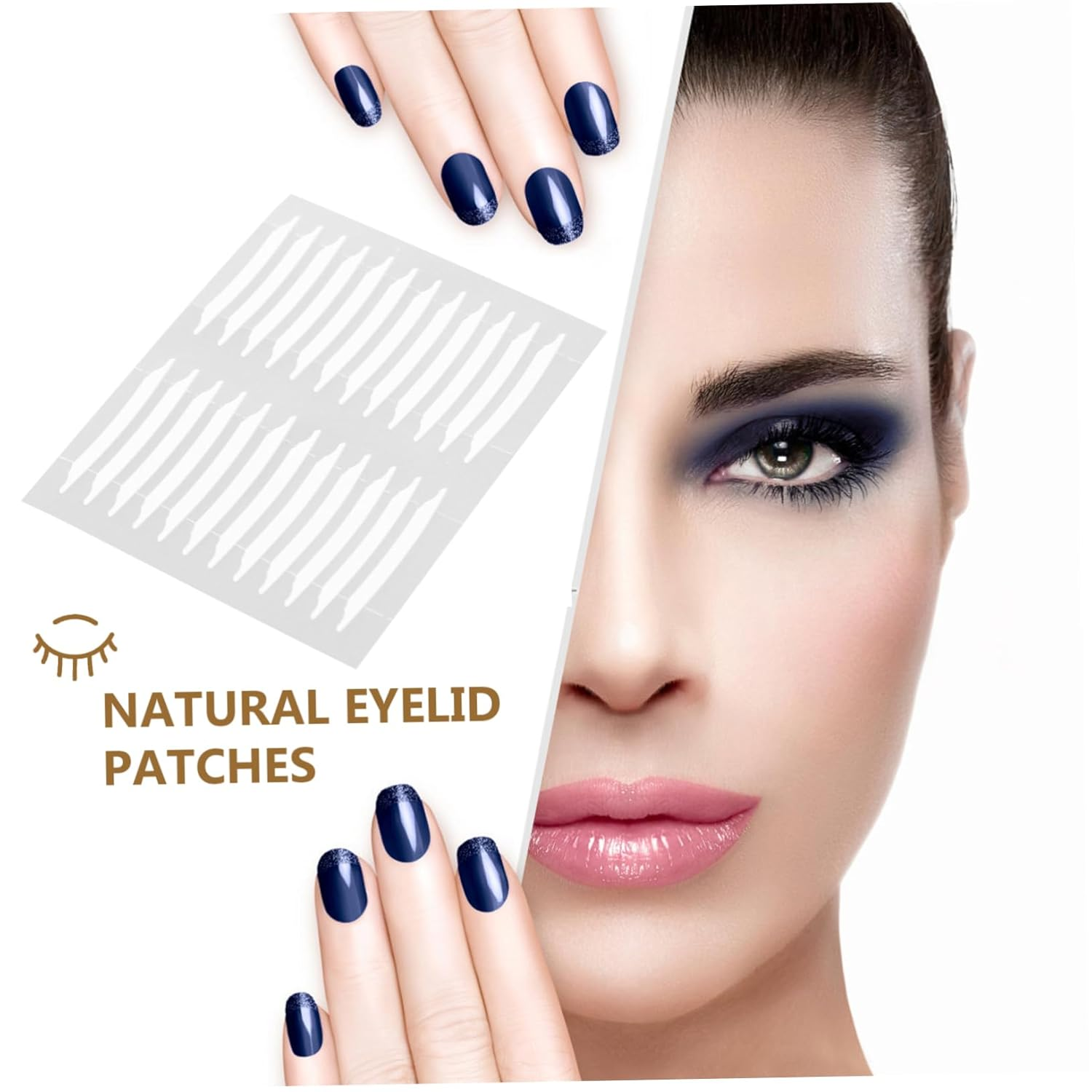 HAKIDZEL Clear Tape 30 Sheets Cosmetics Double Sided Tape Invisible White Practical Double Eyelid Tape Beauty Products Sticker Sided No Trace Cosmetic Korean Girl Eyelid Tape image number 5