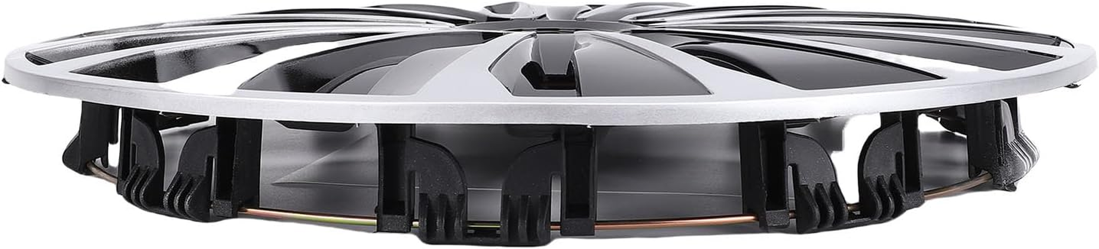 Jiawu Hubcaps 4-Pack Kit, 15 Inch Hub Caps Set of 4 Wheel Covers with Universal Rings, ABS Plastic Car Rims for Most Cars Truck SUV (Silver Black) - Black image number 6