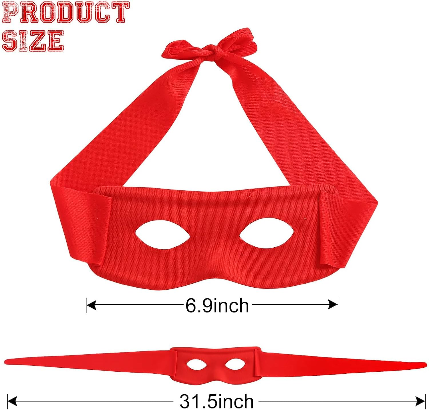 Damaill Halloween Costume Eye Mask Adult Masquerade Hero Mask Cosplay Party Dress up Accessories - Red image number 2