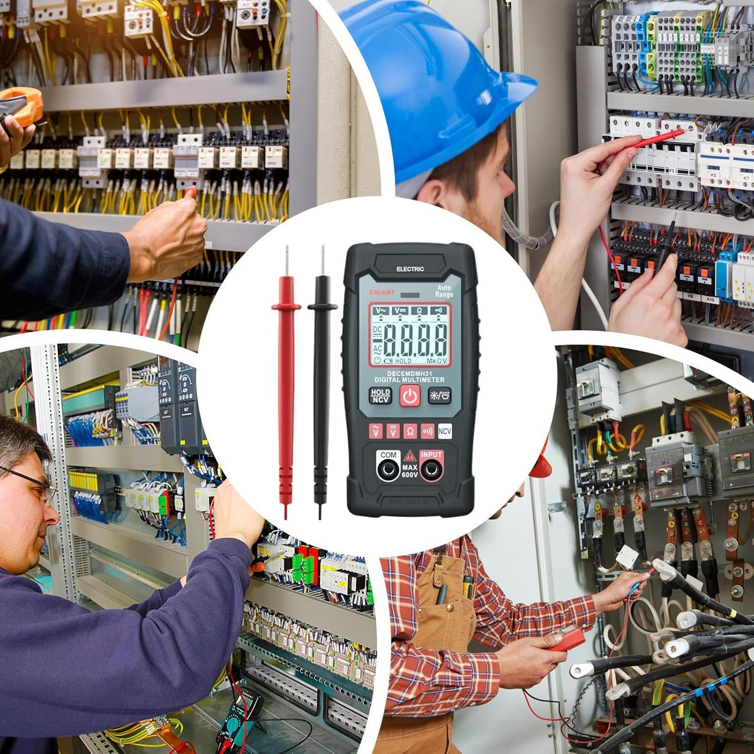 Digital Multimeter, High-Precision Intelligent Tester for Accurate Readings, DC AC Voltmeter with Ohm Amp Measurement, Continuity Test Tool for Household and Automotive Use image number 1