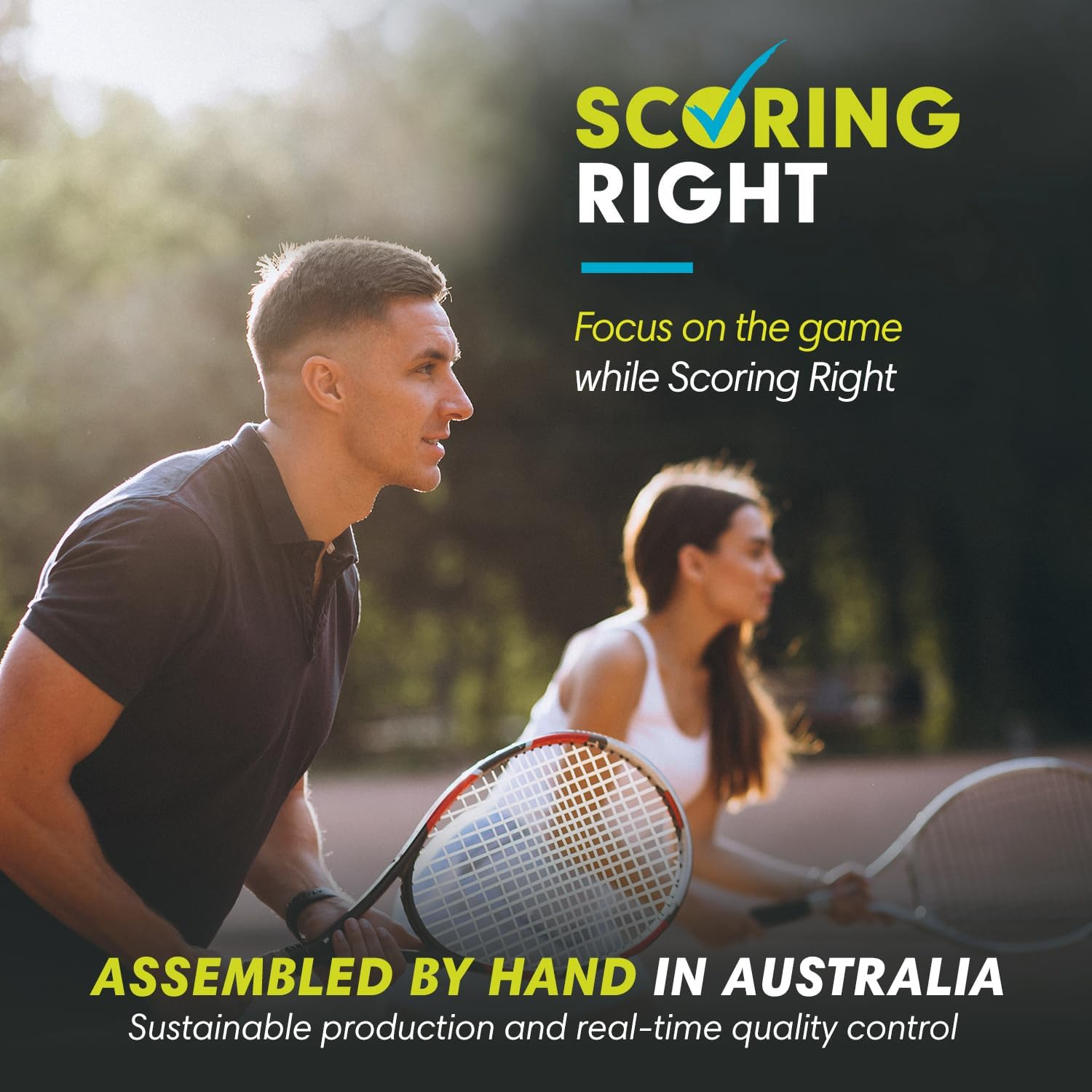 Scoring Right Portable Tennis Racket and Padel Scorekeeper, Easily Mounted Small Score Board to Keep Score of Points, Games, and Sets, ITF Conforming and Lightweight Mini Score Keeper, 1.9G image number 5