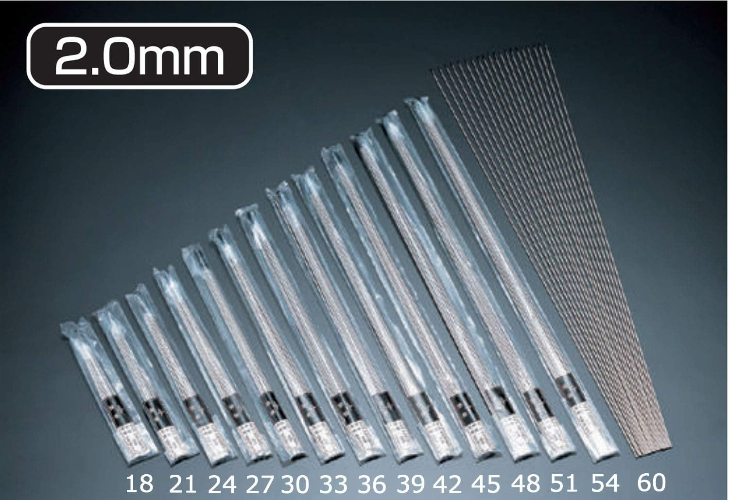 Nagao 720540 Barbecue Fish Skewers, Diameter 0.08 Inches (2.0 Mm), Length 21.3 Inches (54 Cm), Set of 20, SUS304, Made in Japan image number 3