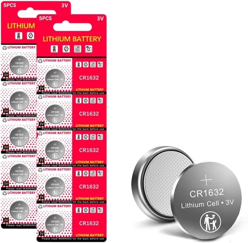 10Pack CR1632 3V Lithium Battery CR 1632 3V Lithium Battery Retail Pack Compliant with Coin Battery Safety Standards 2020 image number 1