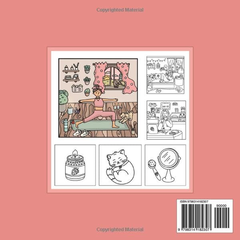 Self Care Girl: Cute Self Love Therapy Coloring Book: Cozy, Relaxing and Inspirational Moments for Adults and Teens