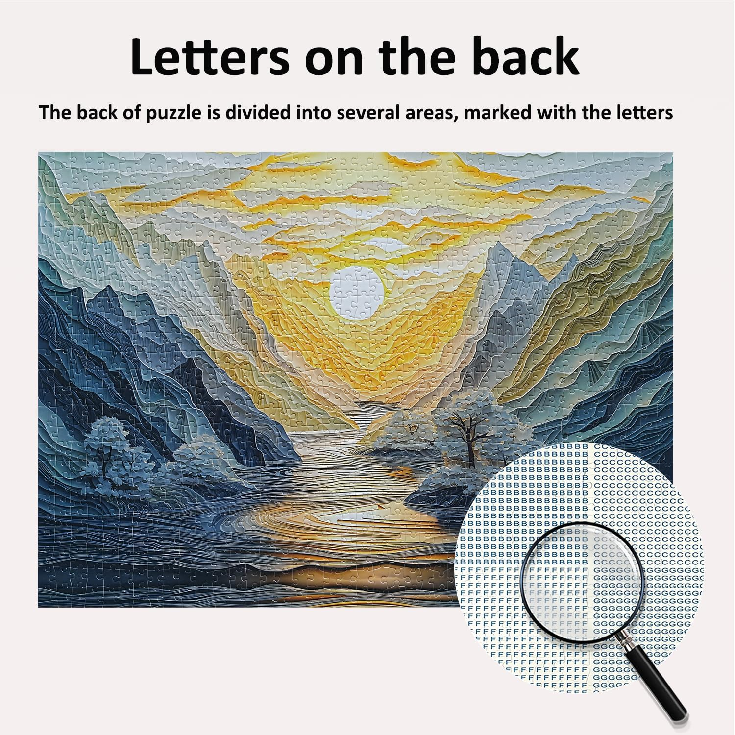 Jigsaw Puzzles for Adults 1000 Pieces Impossible Hard Difficult Challenging Puzzles for Adults 1000Pc Puzzle Sunrise at Mountain Peak Jigsaw Puzzle 1000 Pieces 28 X 20 Inch image number 4