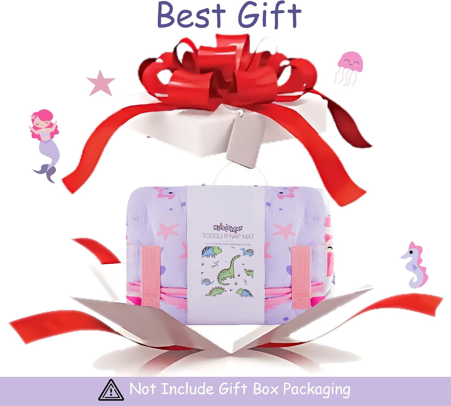 Toddler Nap Mat with Pillow and Blanket, Extra Large Rolled Napping Mats,Slumber Bags for Boys Girls,Kids Sleeping Bag for Daycare, Preschool Travel Camping