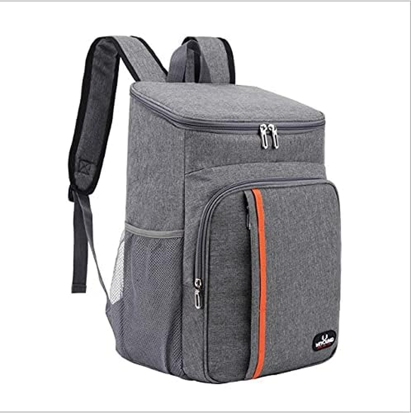 18 L Insulated Picnic Backpack Waterproof Outdoor Cooler for Hiking Fishing Camp-Grey image number 1