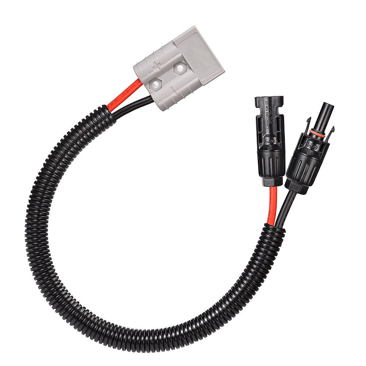 KUGONTC 600V 50AMP 8AWG Anderson Plug to Solar Panel Cable Wiring Adaptor Connector,30Cm 12V Solar Plug Connection Adaptorwith Protective Housing image number 2