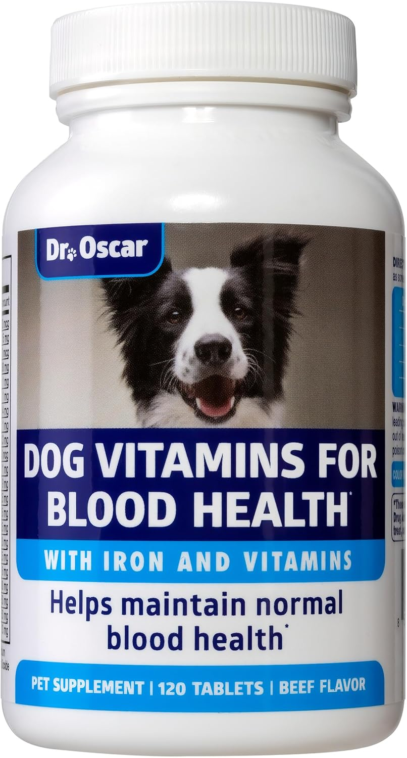 3In1 Blood Aid, Immunity & Energy for Dogs, Iron Supplement for Dogs, Helps Maintain Blood Health, Normal Red Cells Levels & Normal Clotting Function, 120 Tablets image number 6