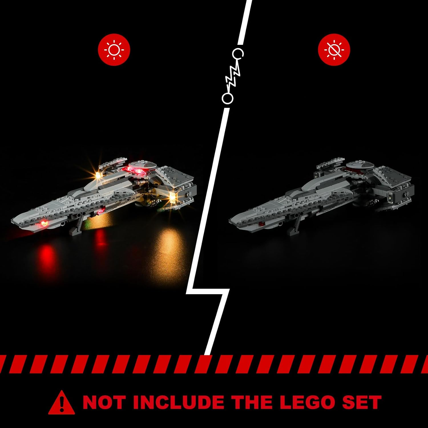 BRIKSMAX Led Lighting Kit for -75383 Darth Maul'S Sith Infiltrator - Compatible with  Star Wars Building Set- Not Include  Set image number 5